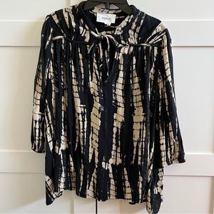 Ba&Sh Kea Black Tie Dye Blouse, size small